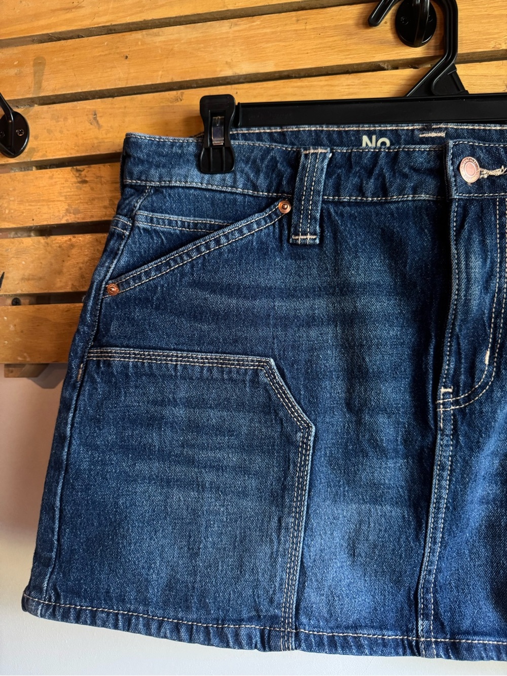 NWT No Boundaries Dark Blue Denim Mini Skirt - XL - Picture 3 of 9